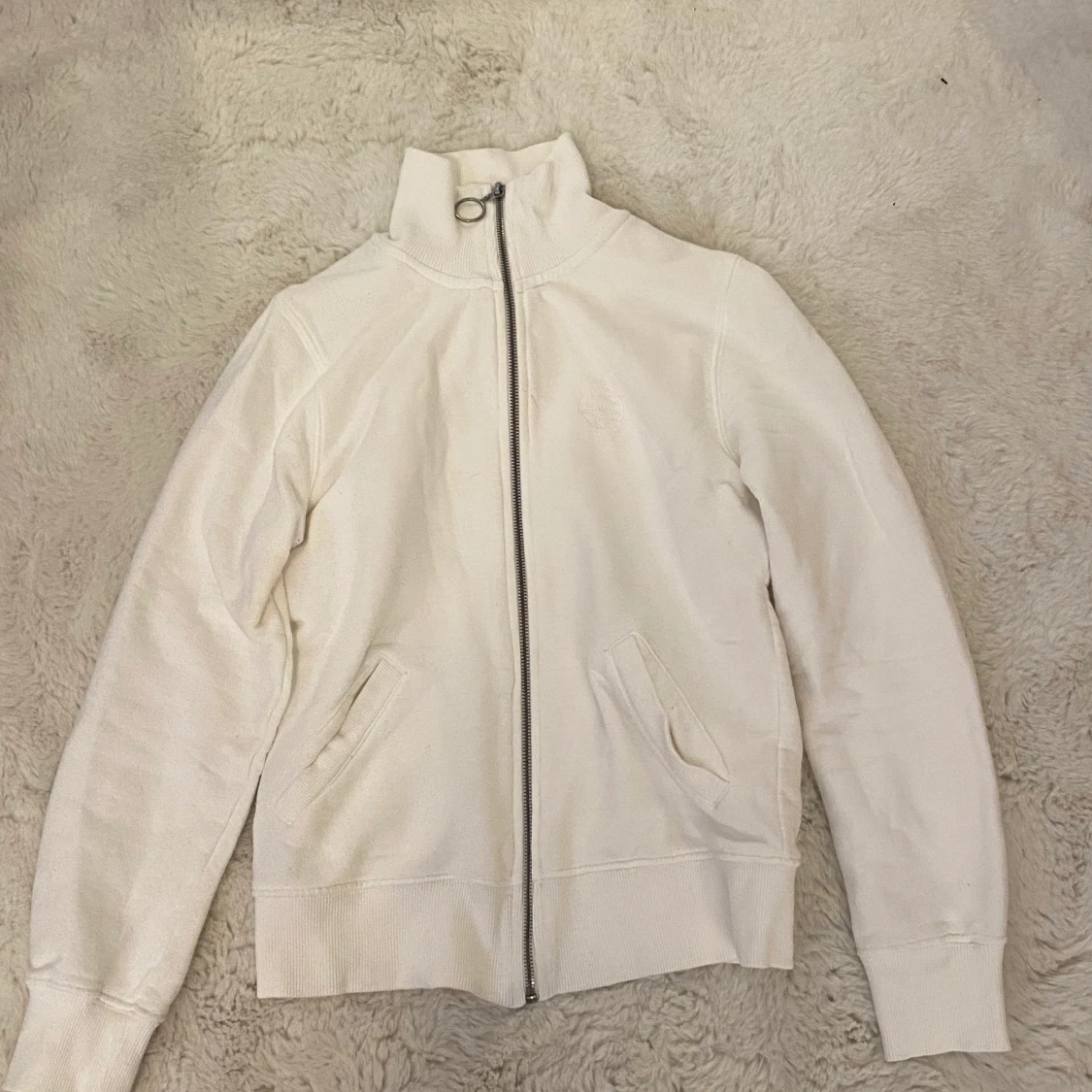 Vit långärmad kofta - 90