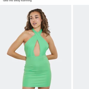 Grön klänning bikbok - Säljer helt ny klänning! Köpte den på bikbok, aldrig använd bara testad😋 Jättesnygg och somrig färg, öppen rygg och cool passform men kommer inte komma till användning. Pris 150 kr men går att diskuteras!