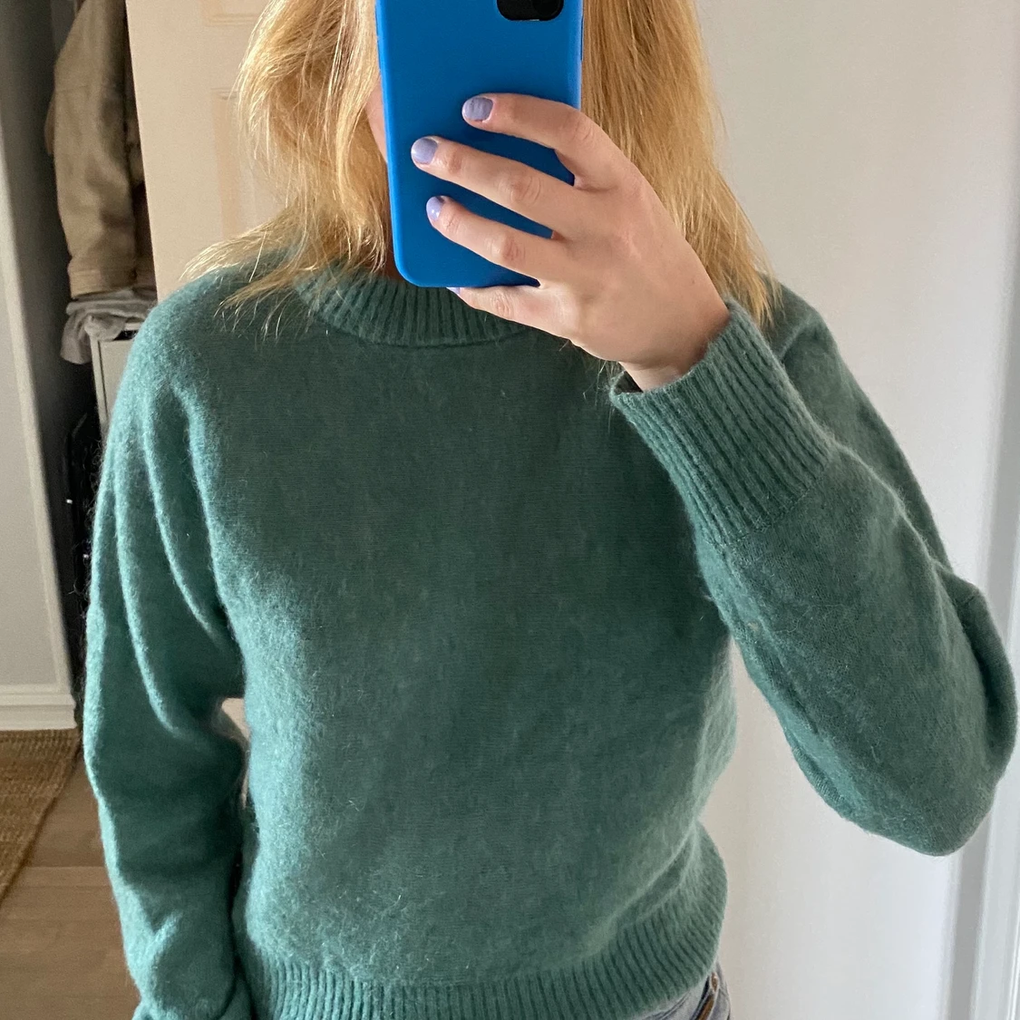 Grön stickad tröja! - 91