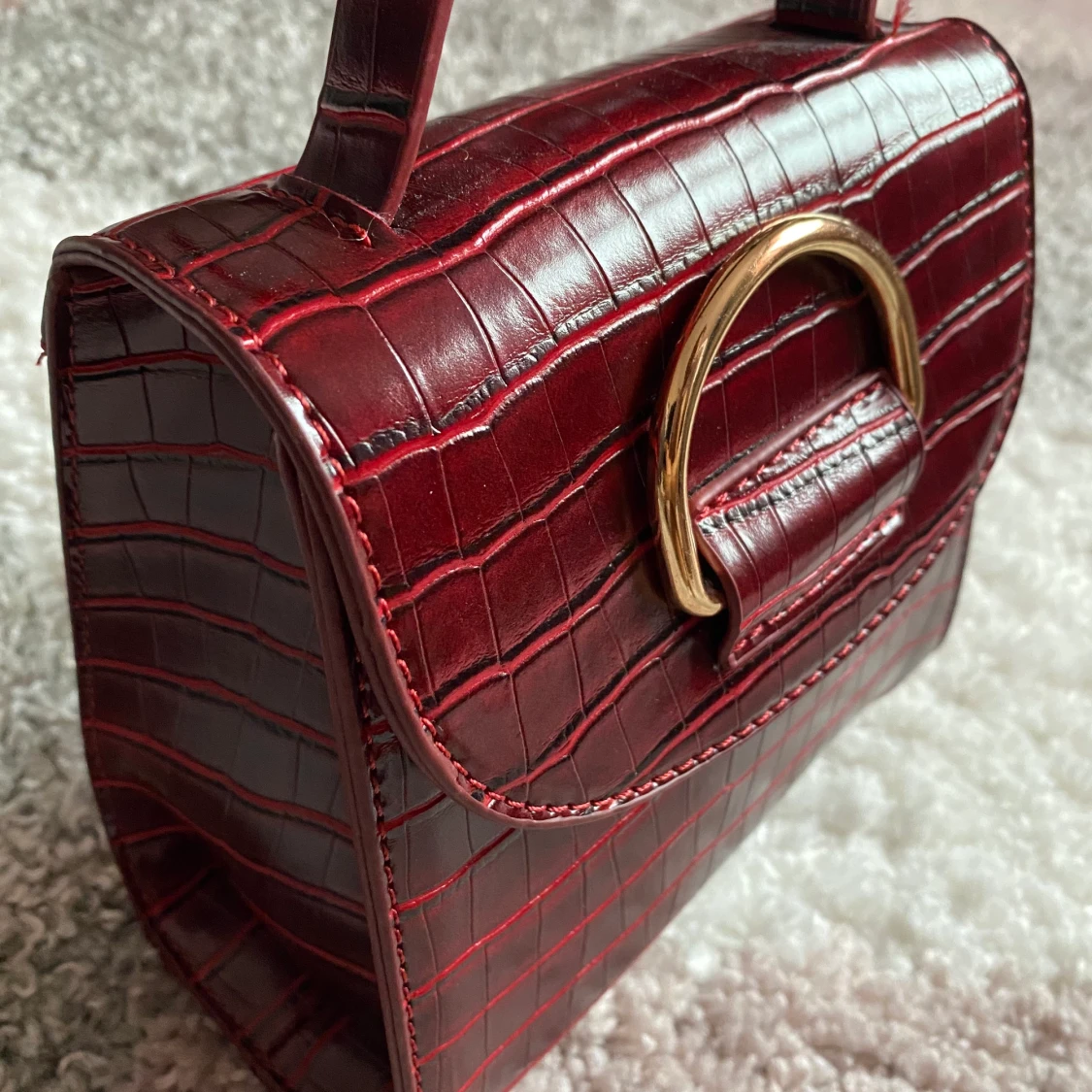 Red Ring Detail Croc Bag - 91