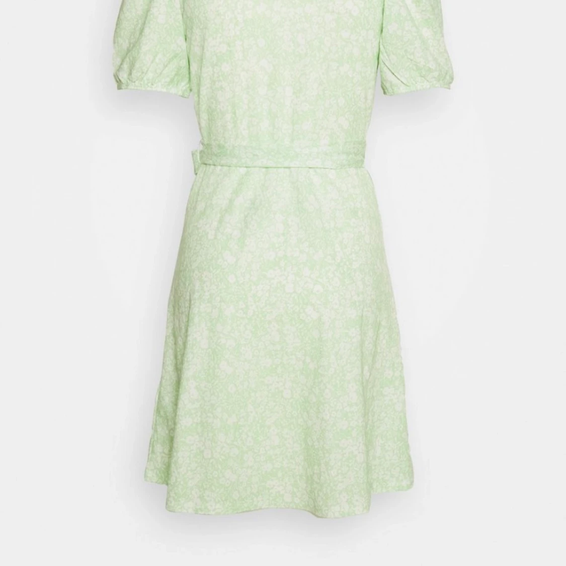 Grön blommig klänning - 91