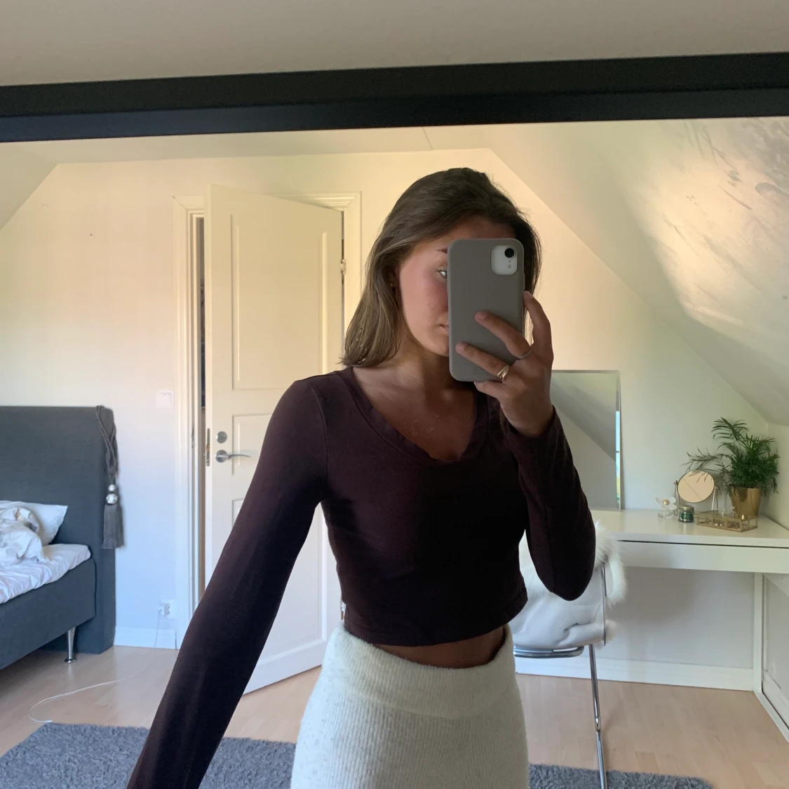 Brun långärmad tröja - 91