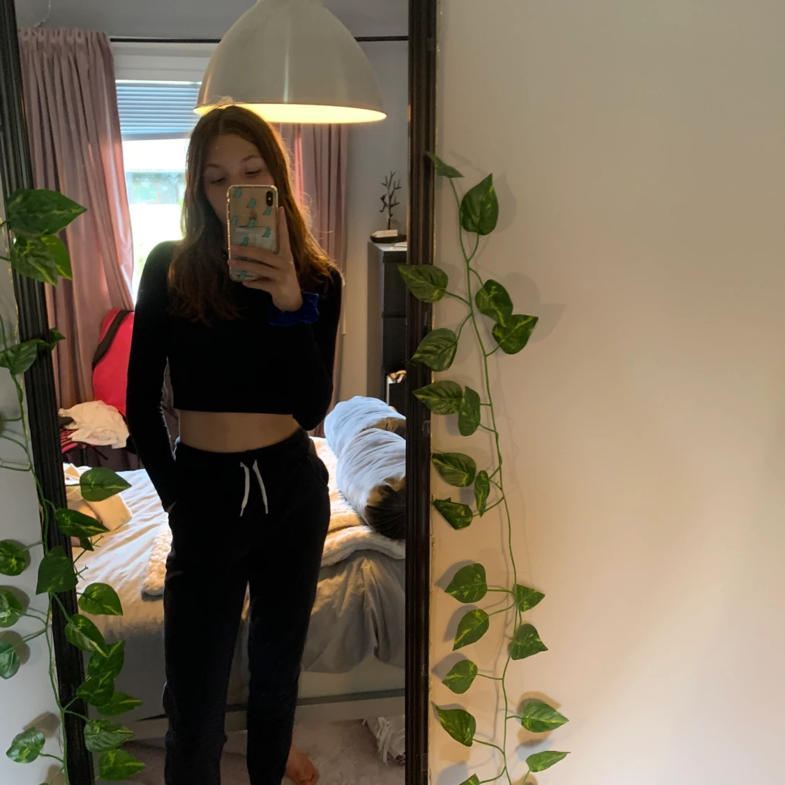 Blåa mjukis byxor  - 90