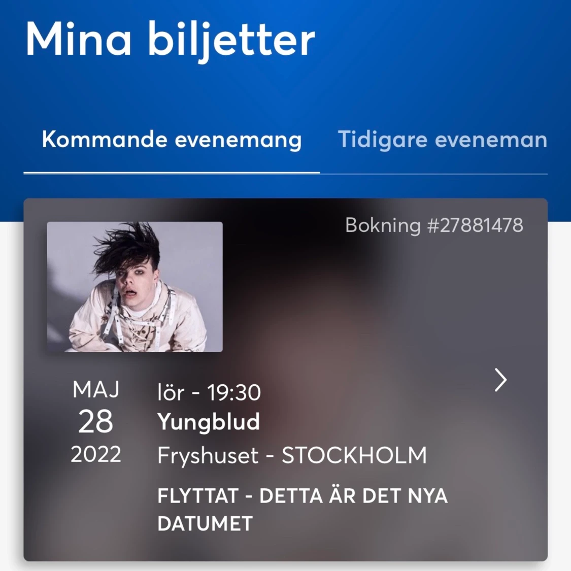 YUNGBLUD BILJETTER STOCKHOLM