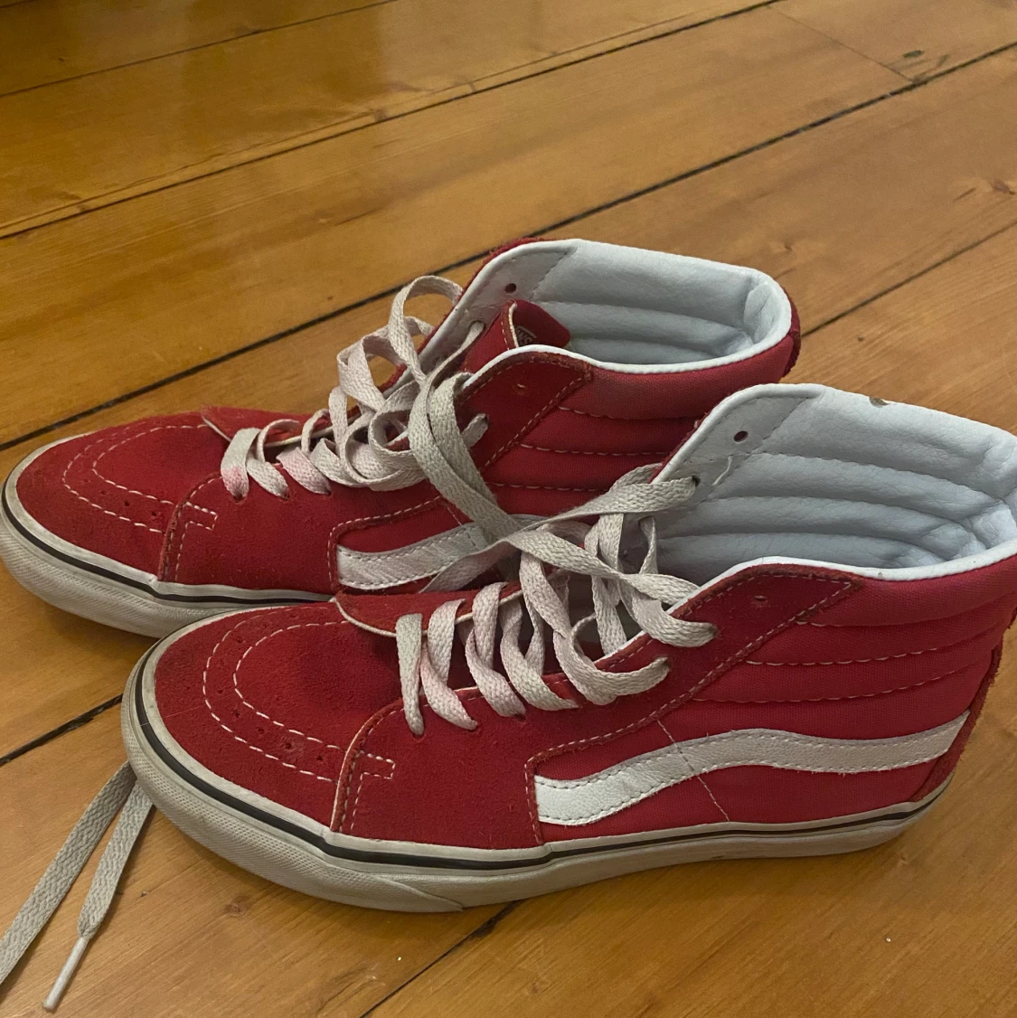 Röda Higtop Oldschool Vans - 90