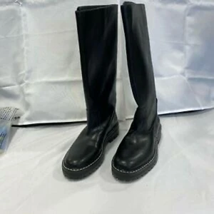 Mango leather boots - Mango leather black boots great condition 