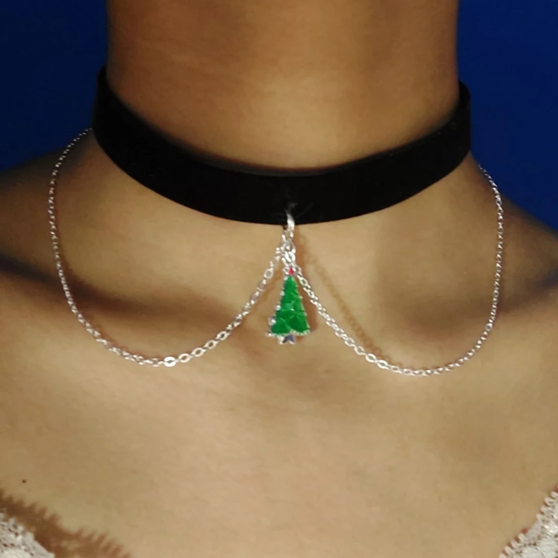Julgran choker med chain 