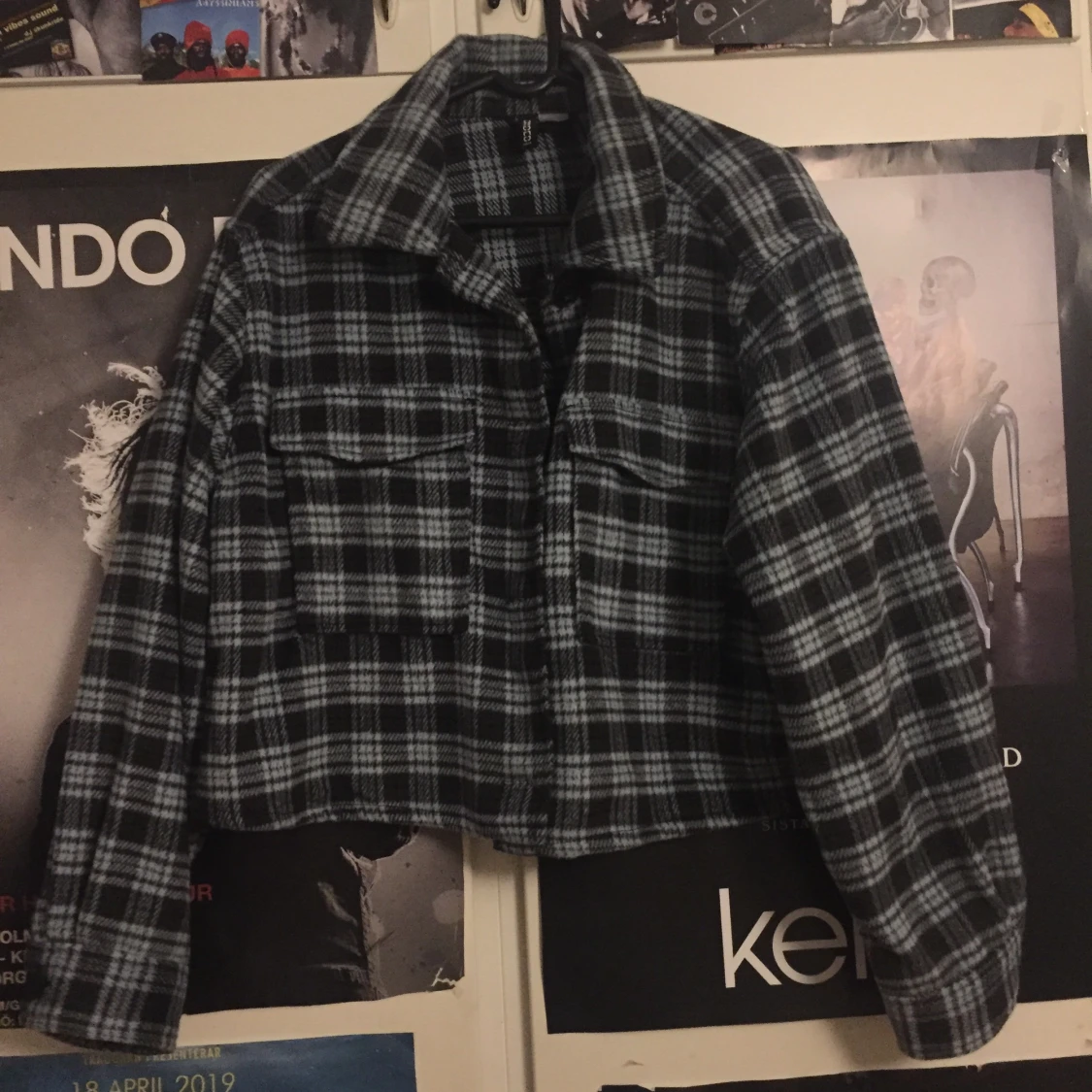 Rutig skjortjacka - 90