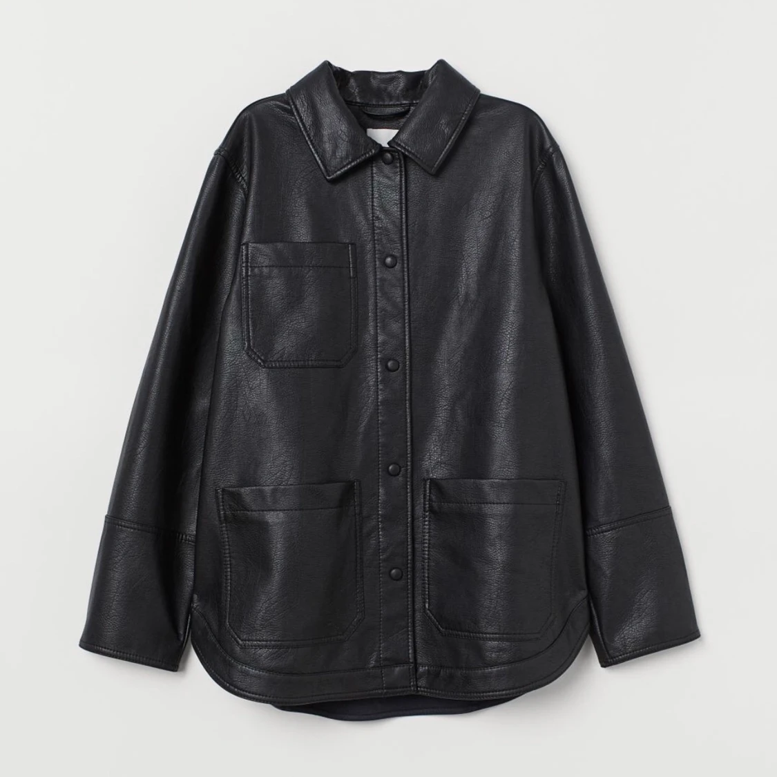 Skjortjacka i läder