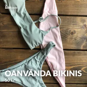 Oanvända bikinis i storlek XS