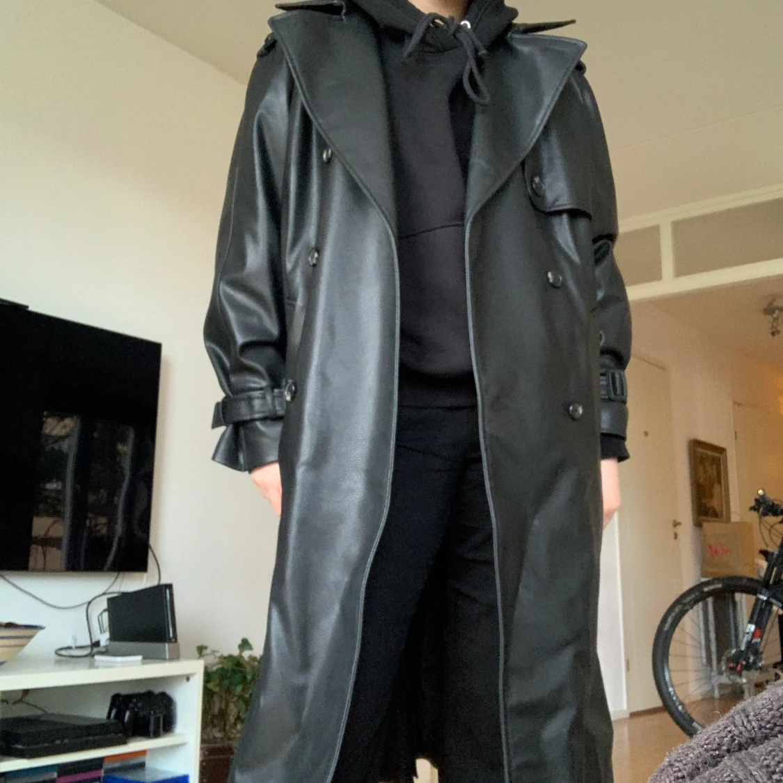 Fejk läderkappa - 90