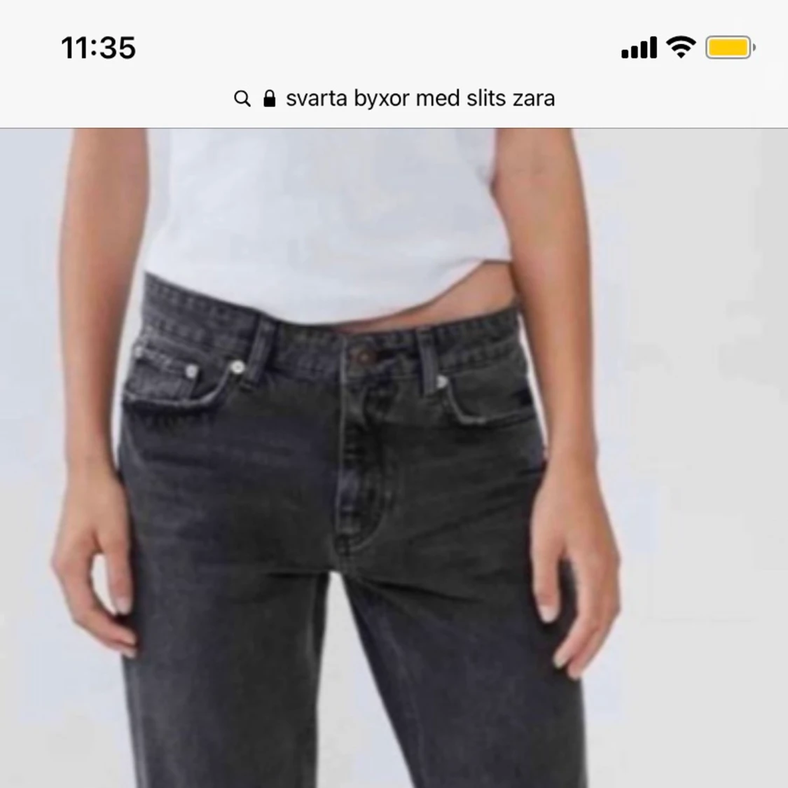 Svarta lågmidjade zara jeans - 90
