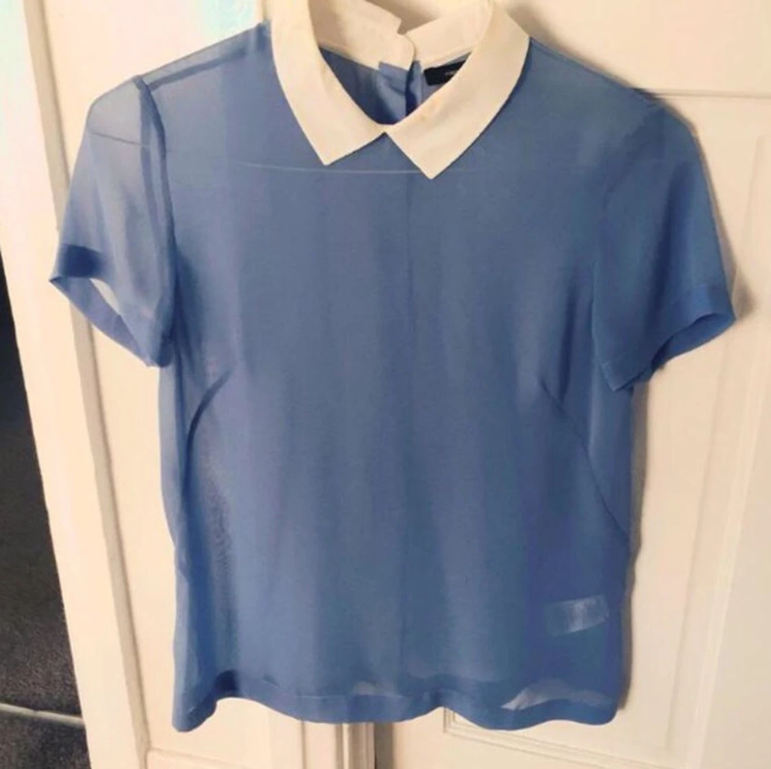 Blå Peter pan bluse