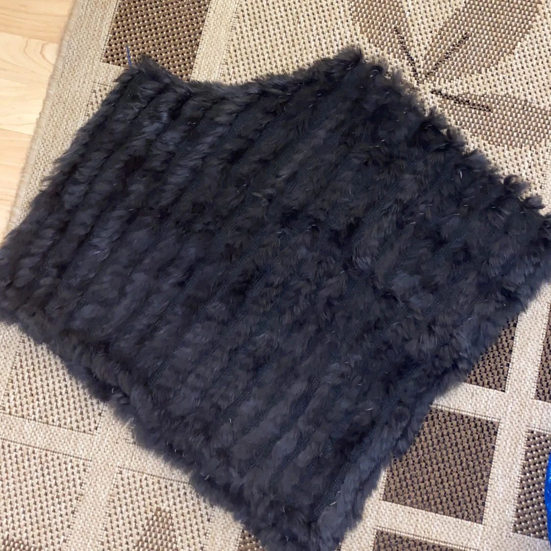 Äkta päls poncho  - 91