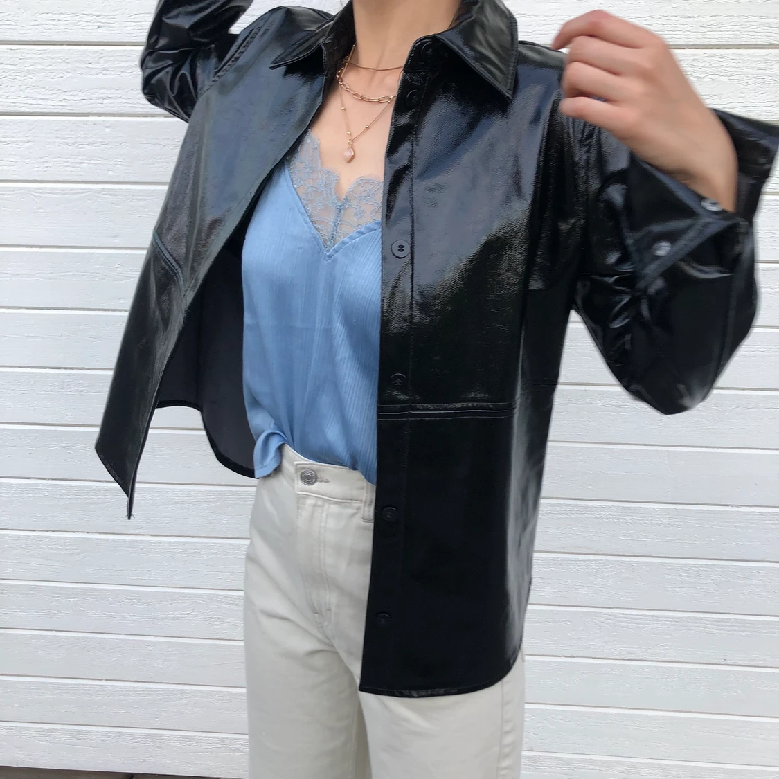 NY Weekday PU läderjacka - m - 90