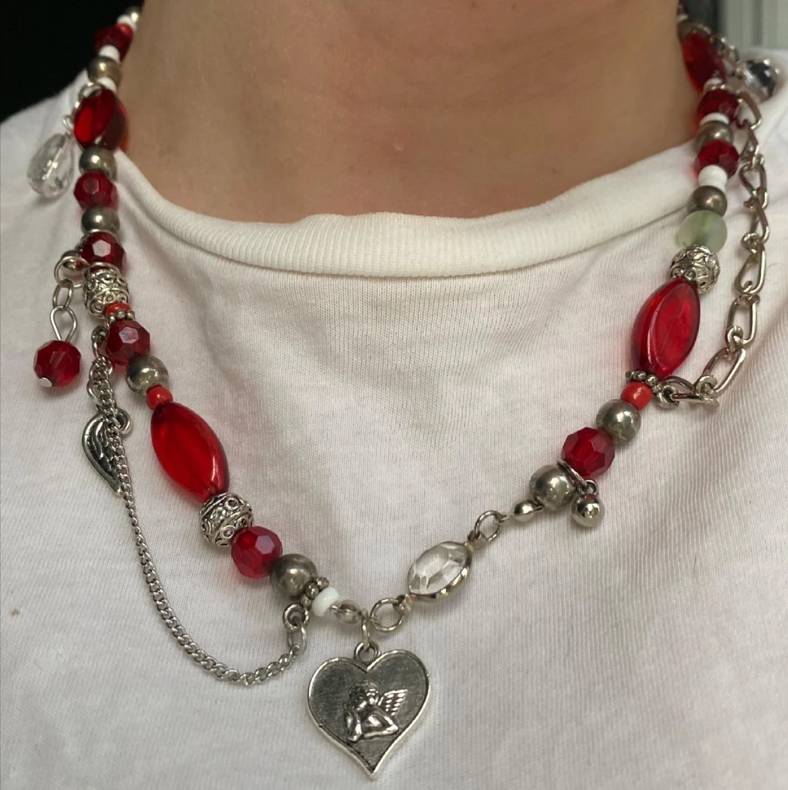 Handgjort unikt halsband  - 90