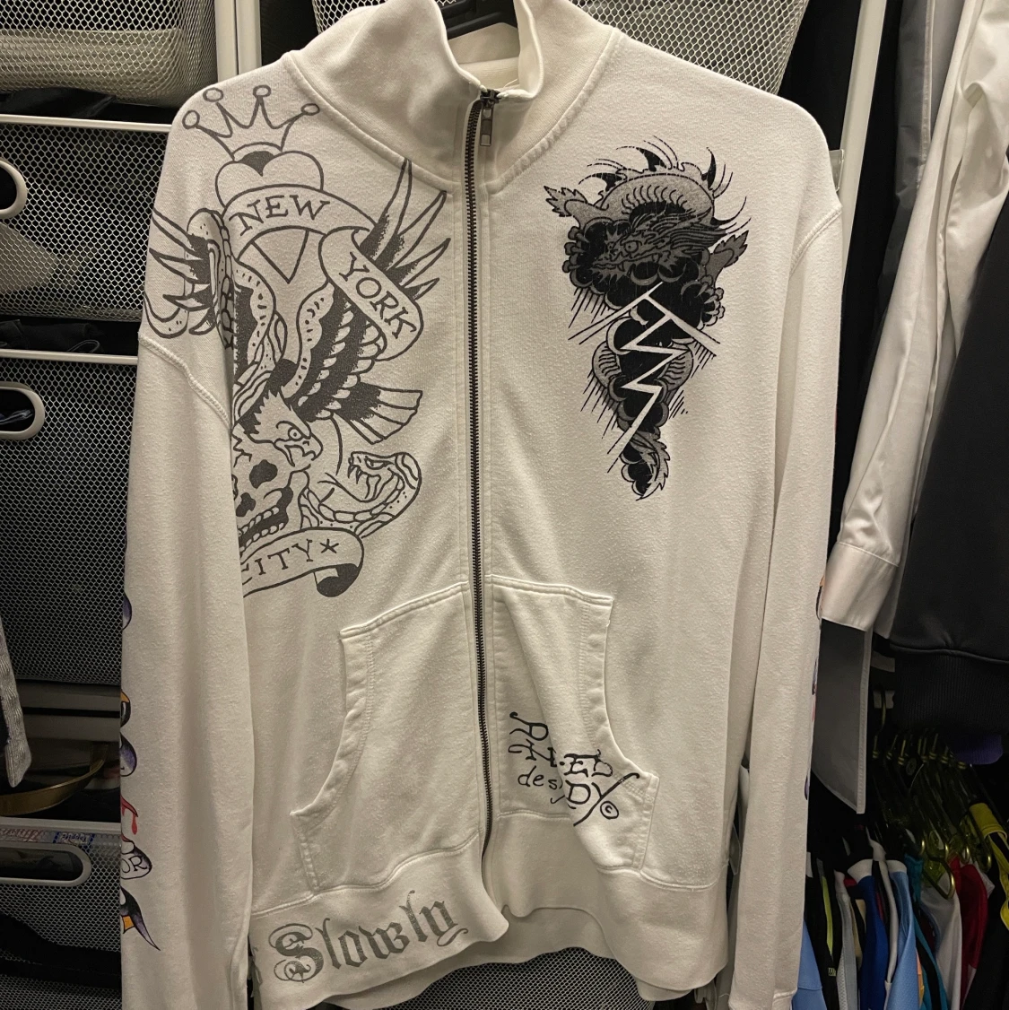 Vintage ed hardy zip up