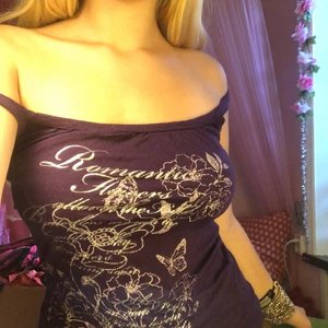 Y2k linne - Tufft linne!!! Lila med silvrigt tryck