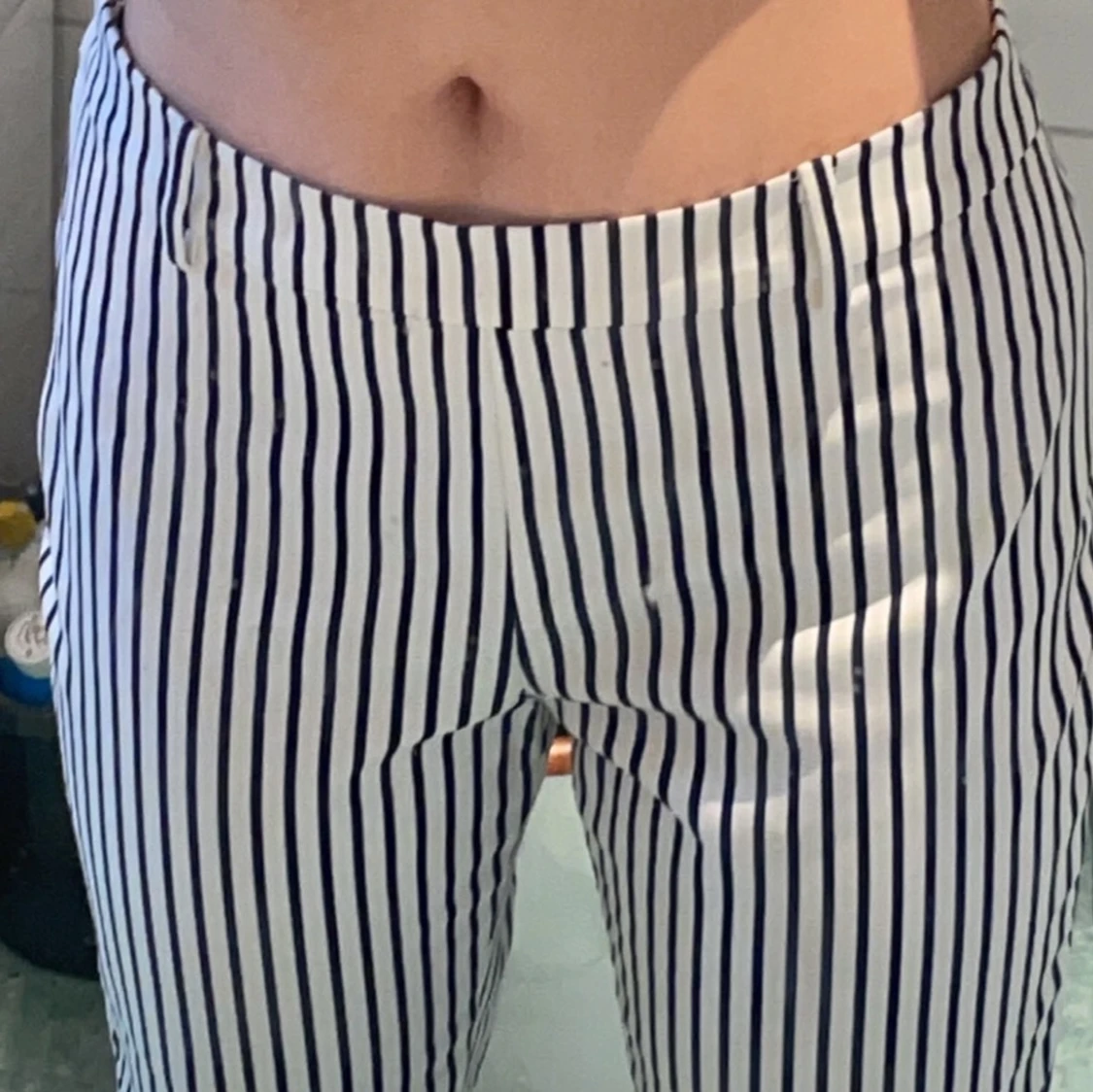 Randiga kostymbyxor - 90