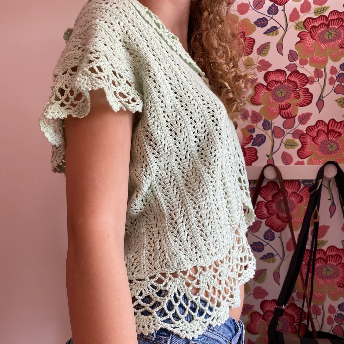 Virkad väst/topp - 90