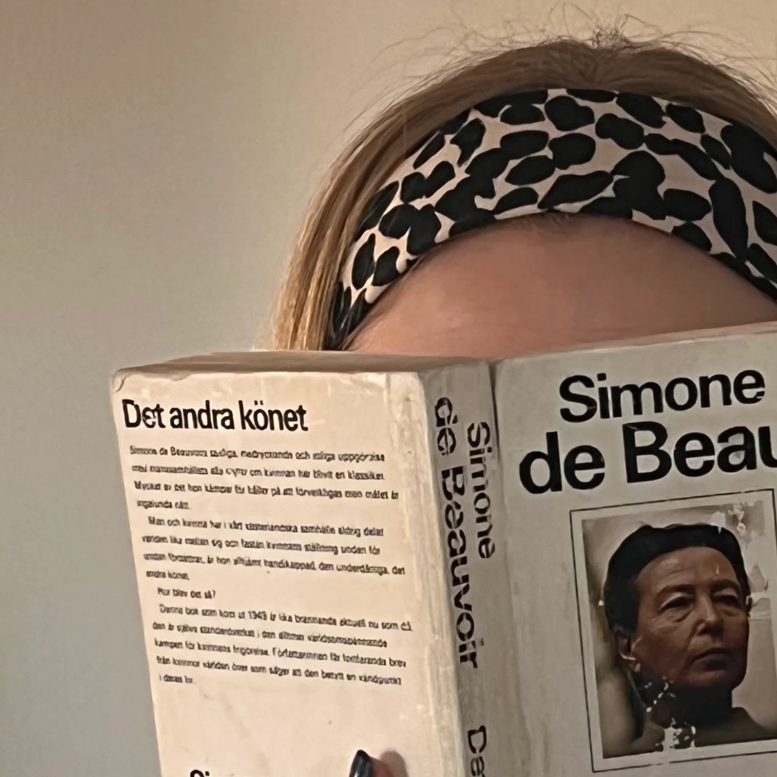 Mönstrat tyghårband  - 90