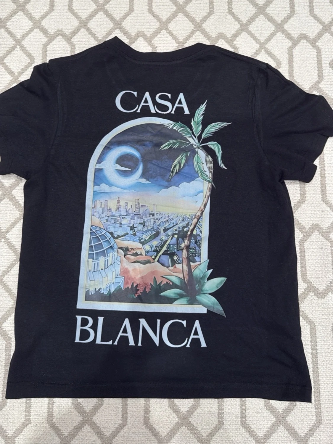 Svart Casablanca t-shirt med tryck