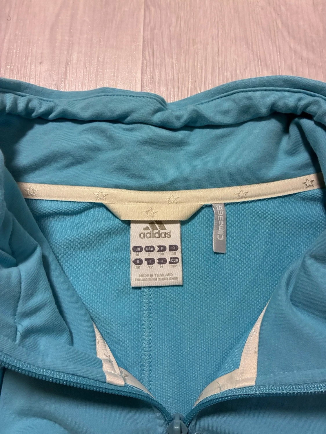 Blå Adidas vindjacka med dragkedja - 3