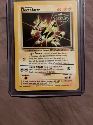 Electabuzz Pokémon promo #2 - Skick enligt bilder. Öppen för prisförslag.