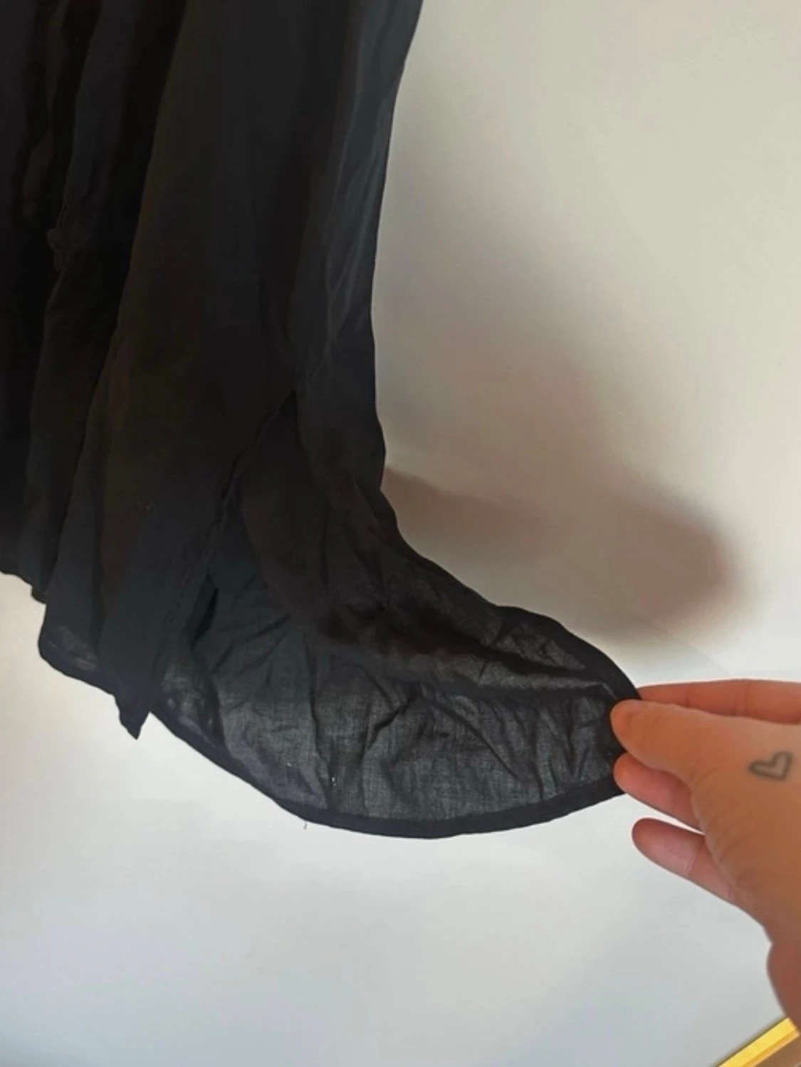 Svart ärmlös skjortklänning med knappar - 2