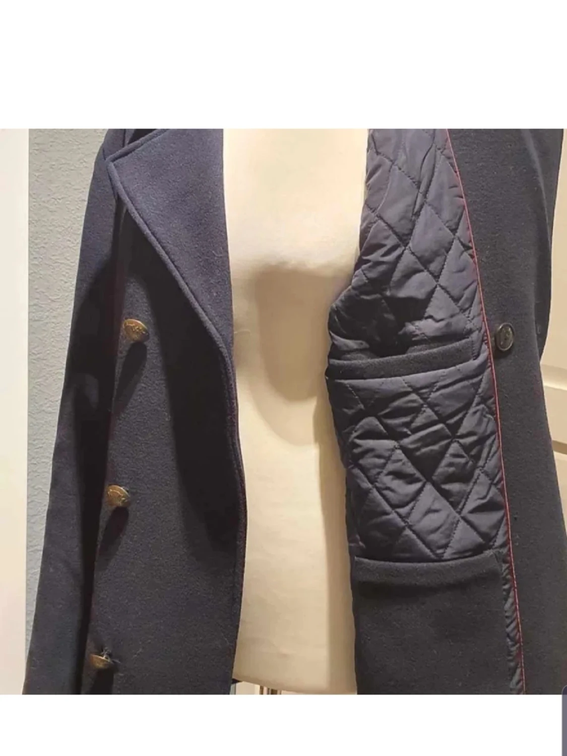 Mörkblå dubbelknäppt rock - 3