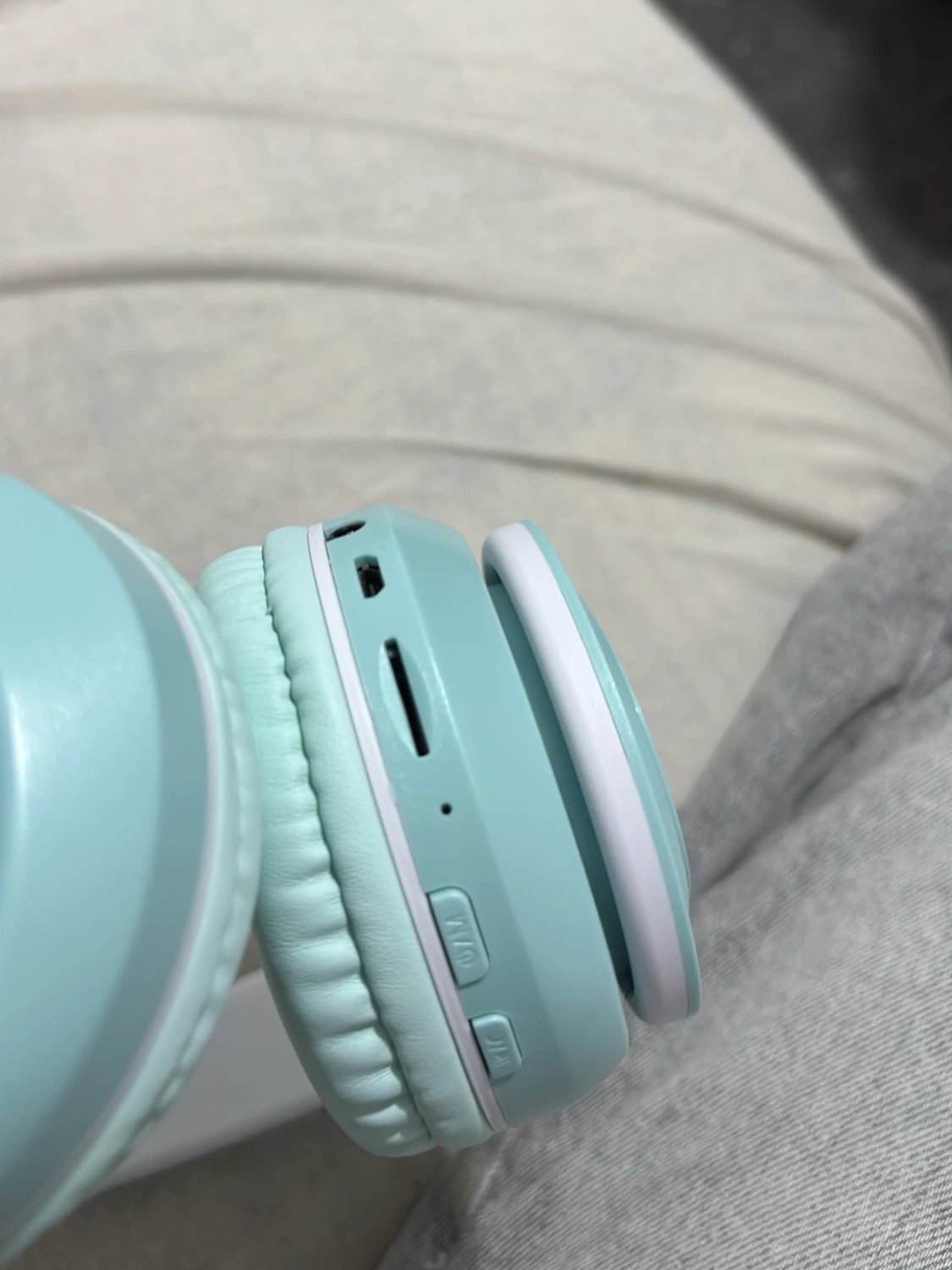 Mintgröna trådlösa over-ear hörlurar - 2