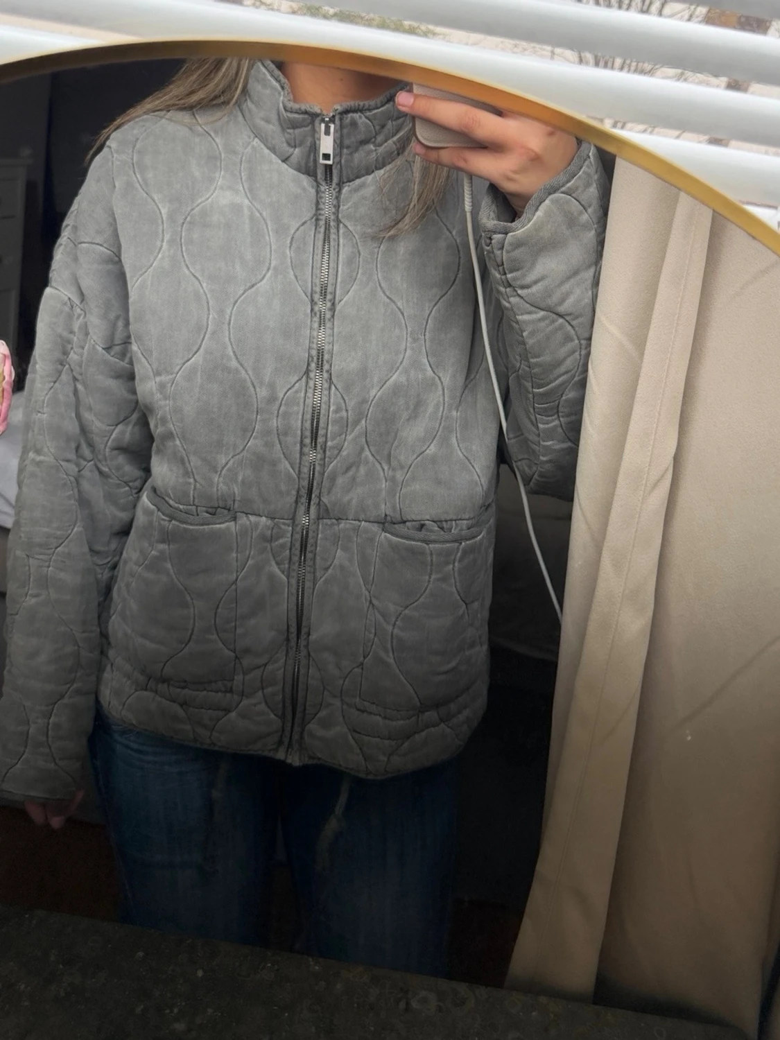 Zara quiltad jacka  - 3
