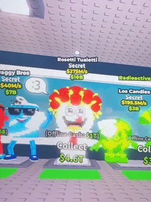 Roblox spelkaraktärer digitalt - Unika digitala spelkaraktärer från Roblox, med färgglada och blockiga former. Figurerna har olika teman som clown, dinosaurie och diamant, och visas i starka färger som röd, blå, grön och gul. Perfekt för dig som gillar samlarobjekt i spelvärlden.