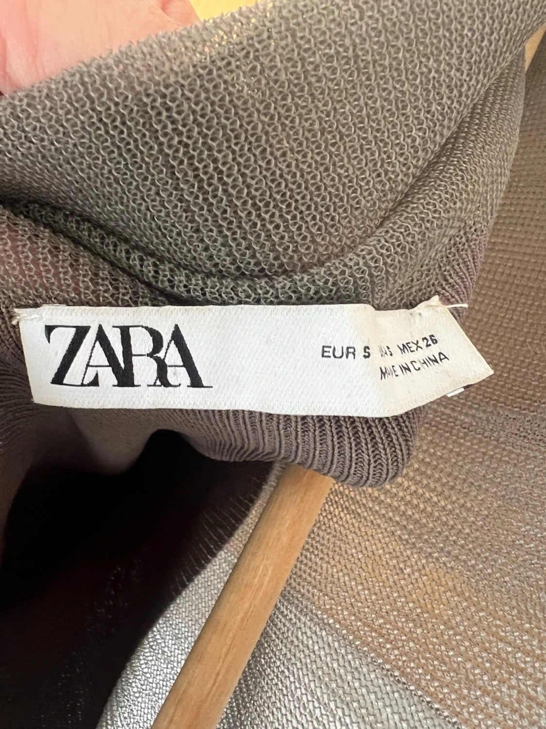 Brun mesh topp från Zara - 1