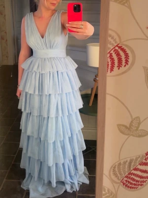Ljusblå balklänning - Säljer min otroligt fina balklänning då jag hittat en annan. Öppen för prisförlag💞💞