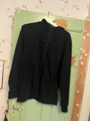 Svart hoodie - En stilren svart hoodie med huva och dragskedja. Från Derssman, storlek L. Hör av er om ni vill ha fler bilder, priset kan alltid diskuteras!