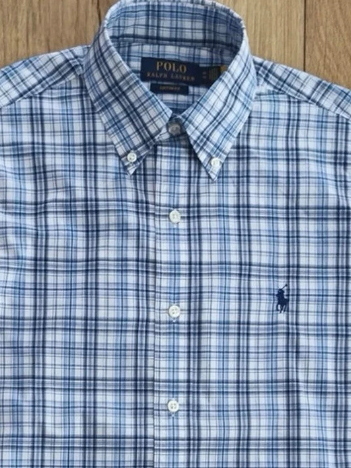 Blå rutig Ralph Lauren skjorta  - 2