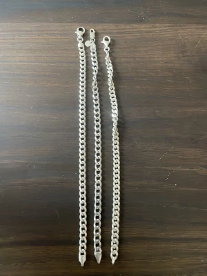 3 äkta silver armband - Dom är 20 19 och 18 cm