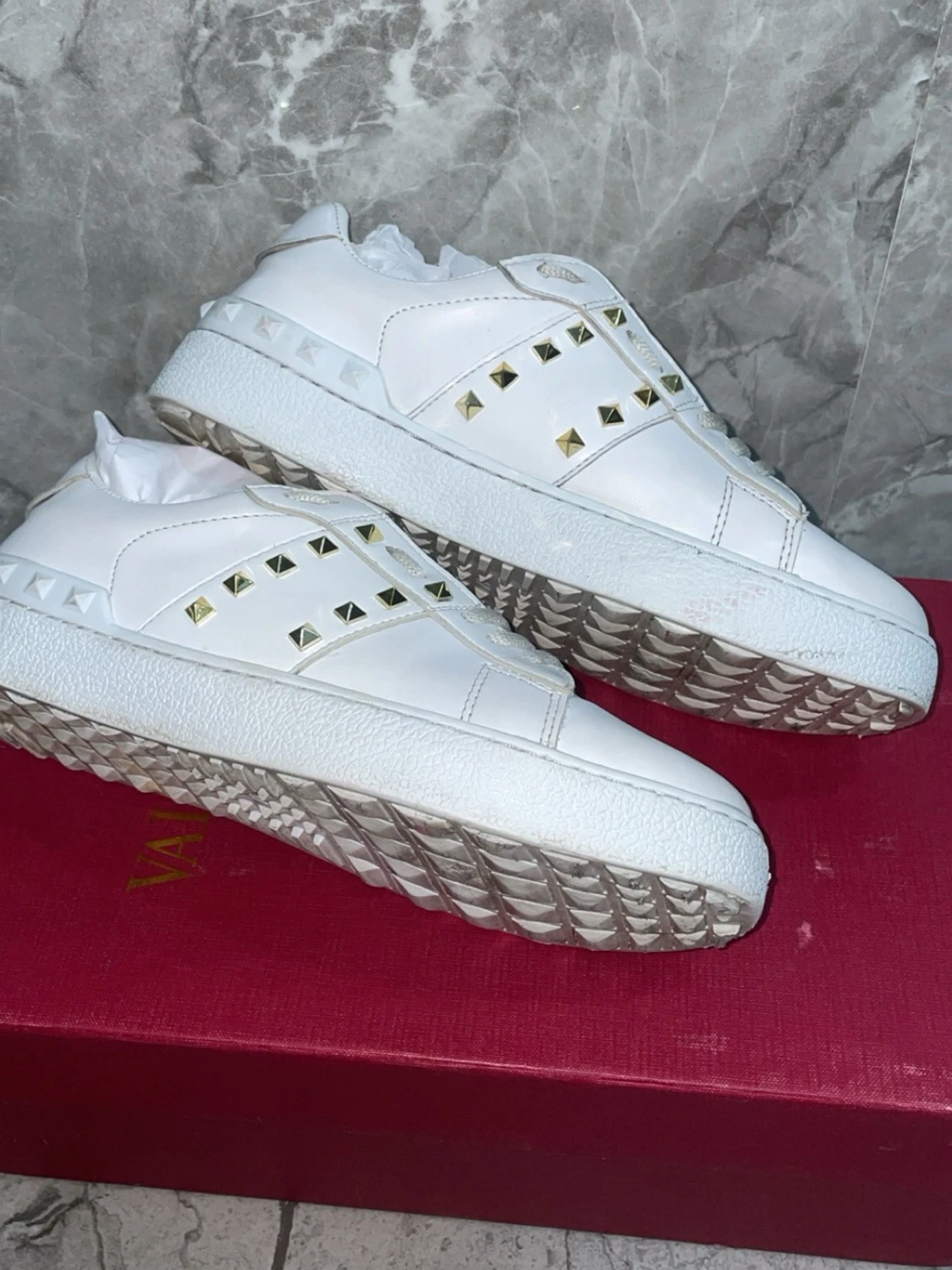 Valentino Rockstud vita sneakers - 4