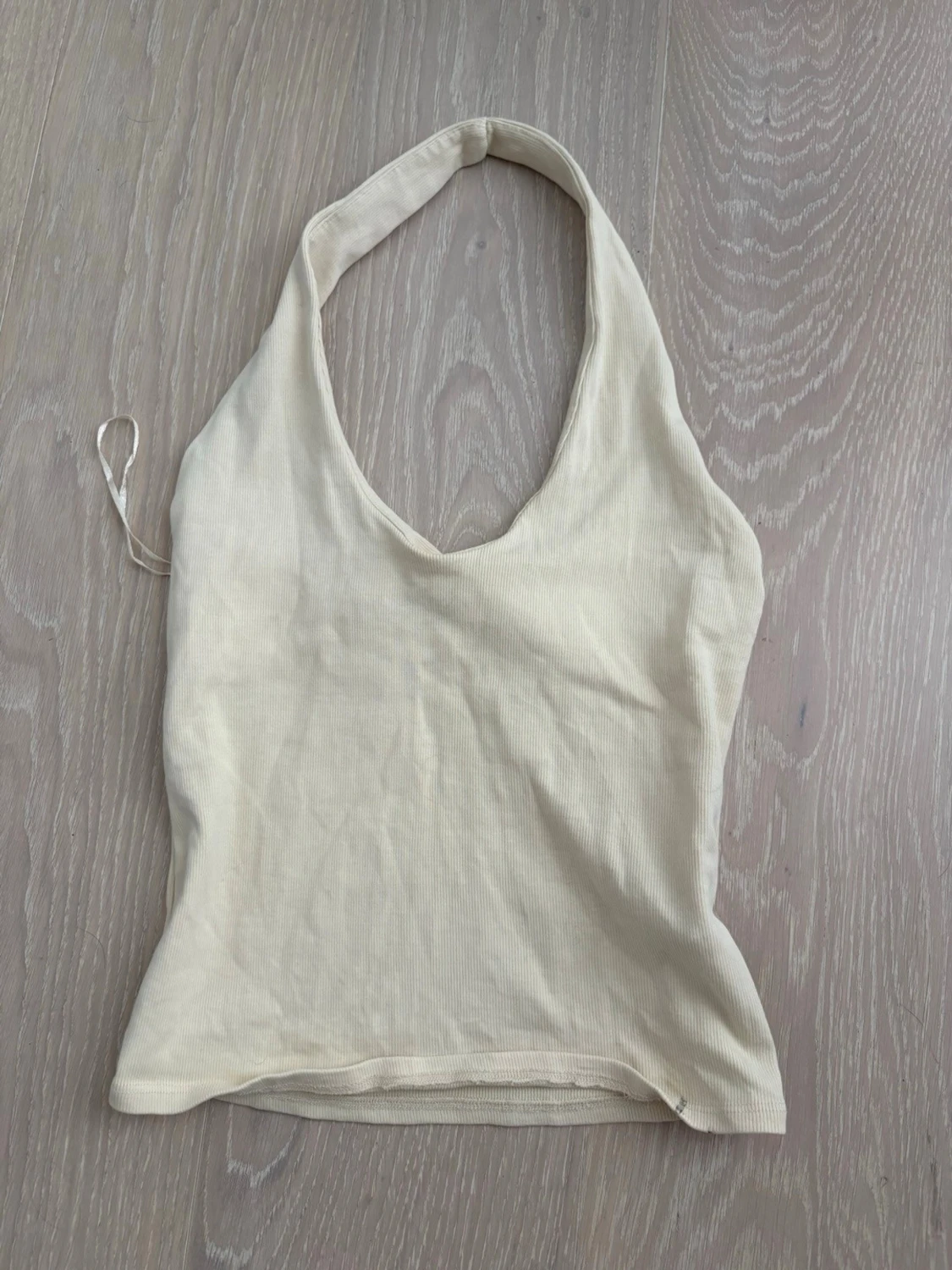 Gul ribbad halterneck topp