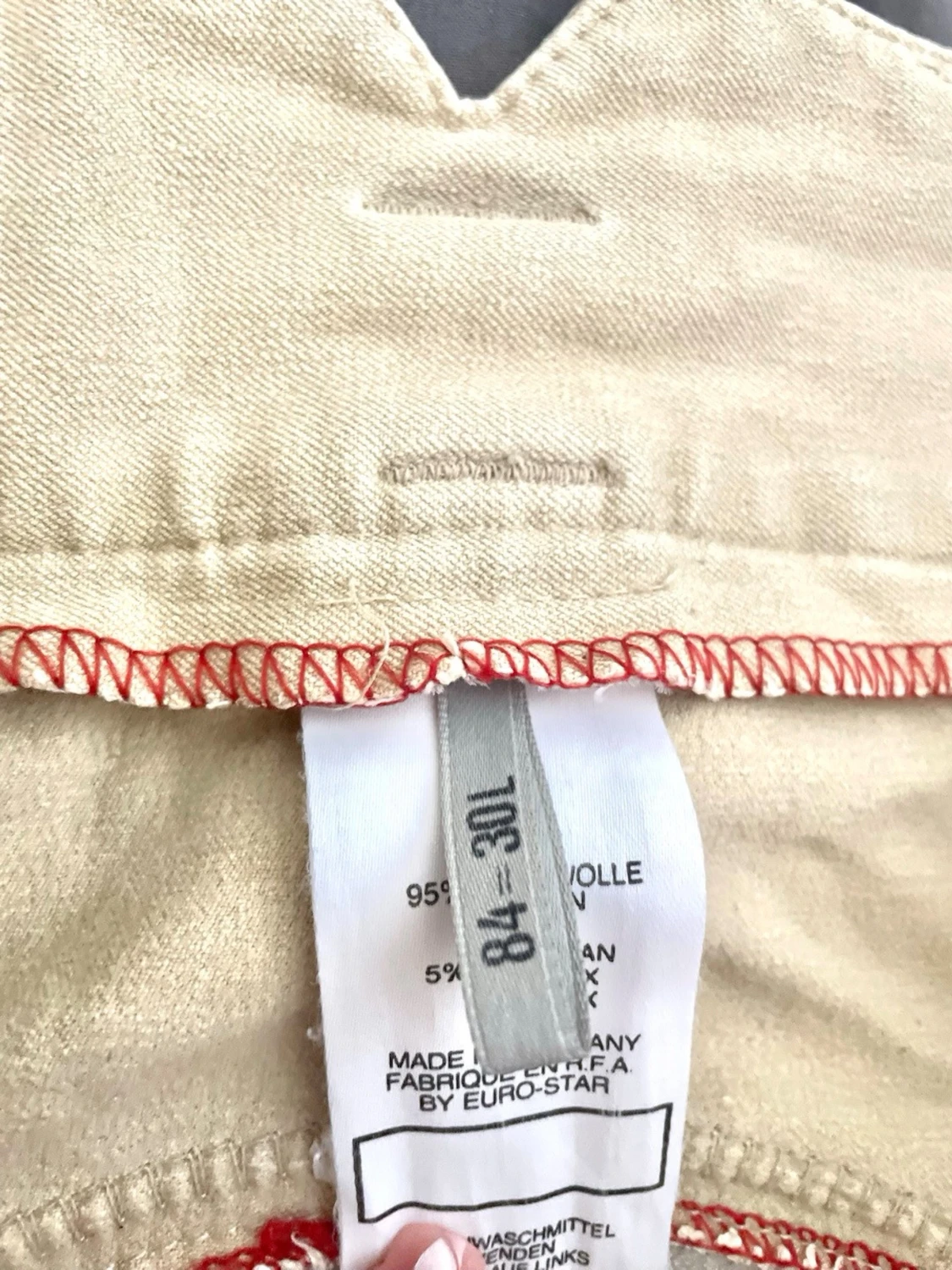 Beige ridbyxor med förstärkning - 3