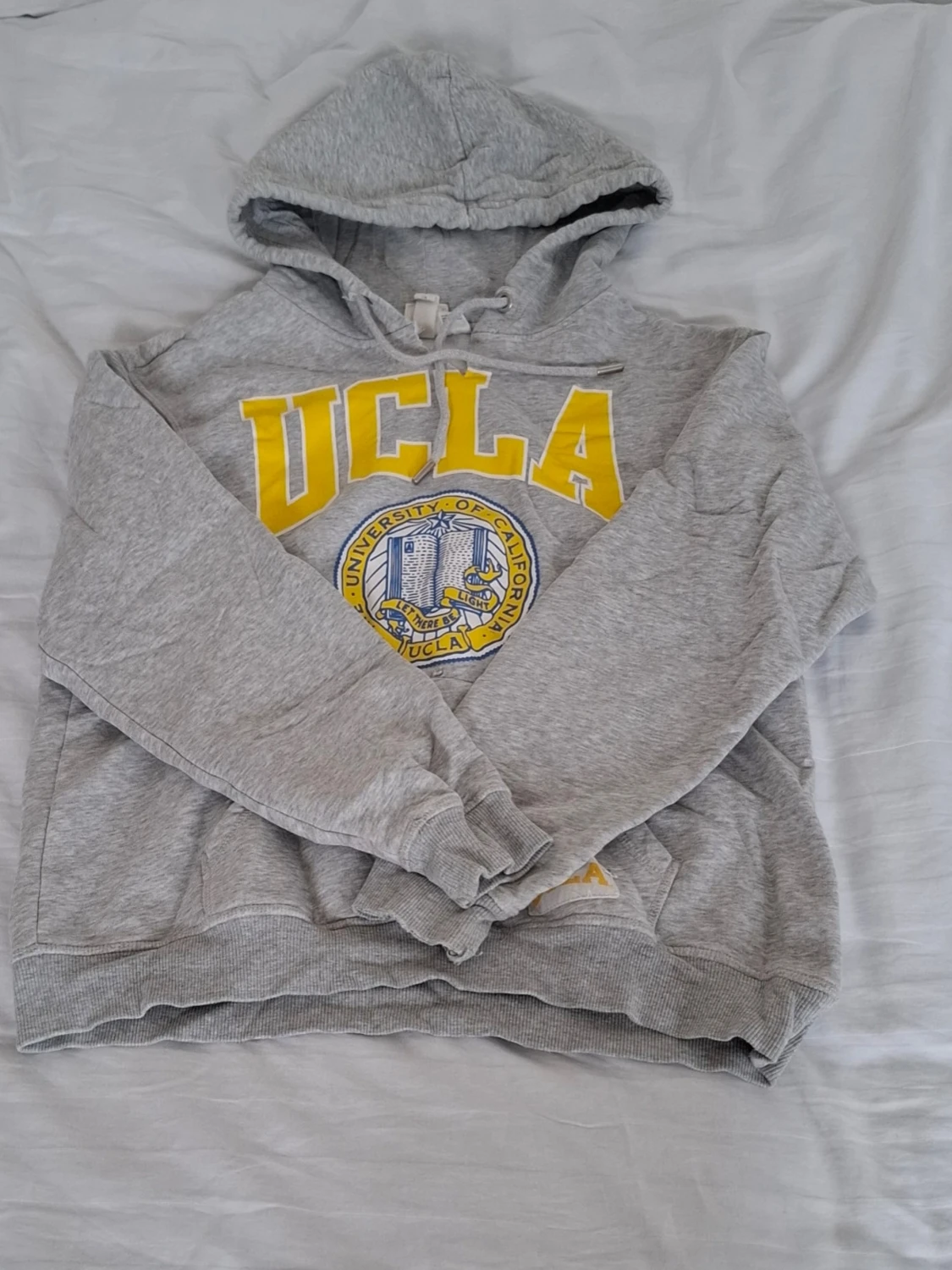 Grå UCLA hoodie med tryck - 1