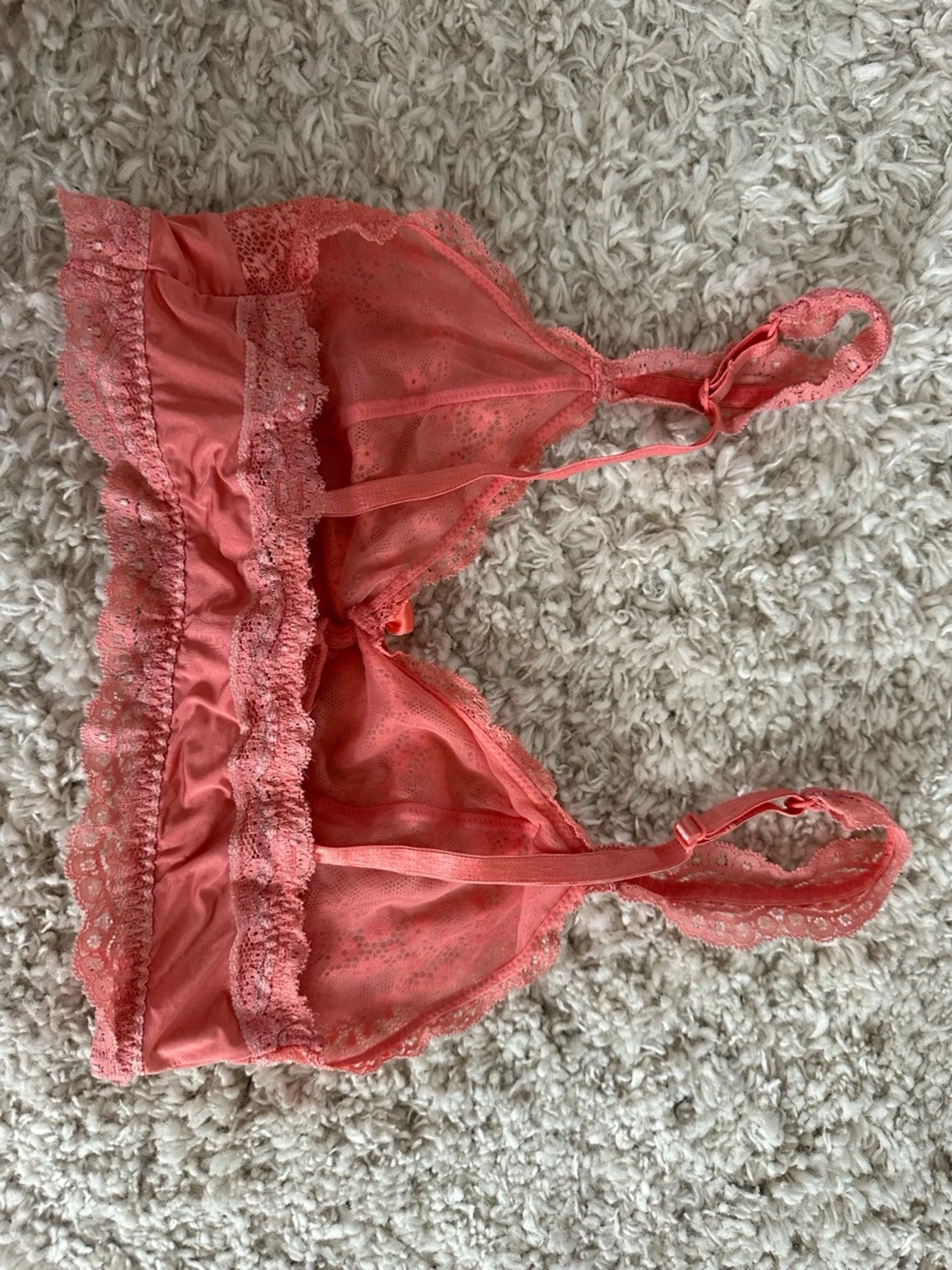 Rosa spets-bh med rosett och charm strl 38 - 2