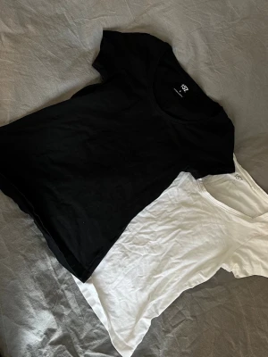 2-pack basic t-shirts från Lager 157 - Två klassiska basic t-shirts, en svart och en vit. Båda har rund halsringning och korta ärmar.