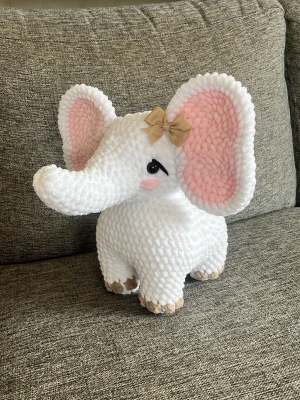 Virkad elefany - Handgjord virkad söt elefant 