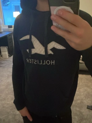 Hollister Hoodie - Säljer nu denna sjukt snygga vintage 2000s hoodie från Hollister! Hoodien säljs ej längre och är mycket eftertraktad😁 Passar perfekt till vinter och vår! Skriv vid funderingar !📱🤝