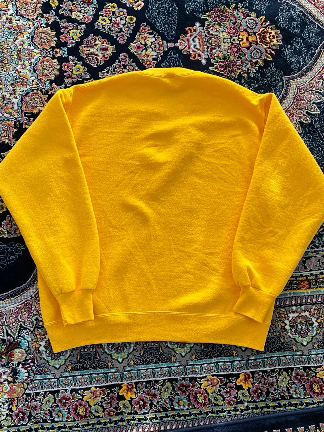 Gul sweatshirt i bomull - 1