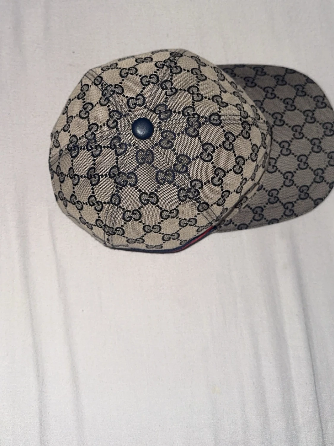 Gucci beige keps med GG-mönster - 4