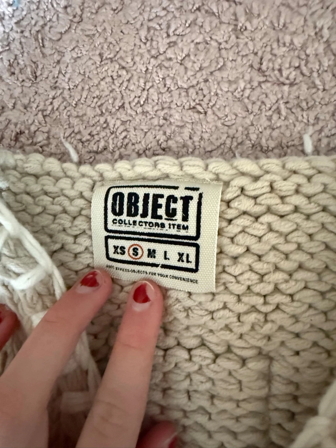 Stickad beige väst från Object - 1