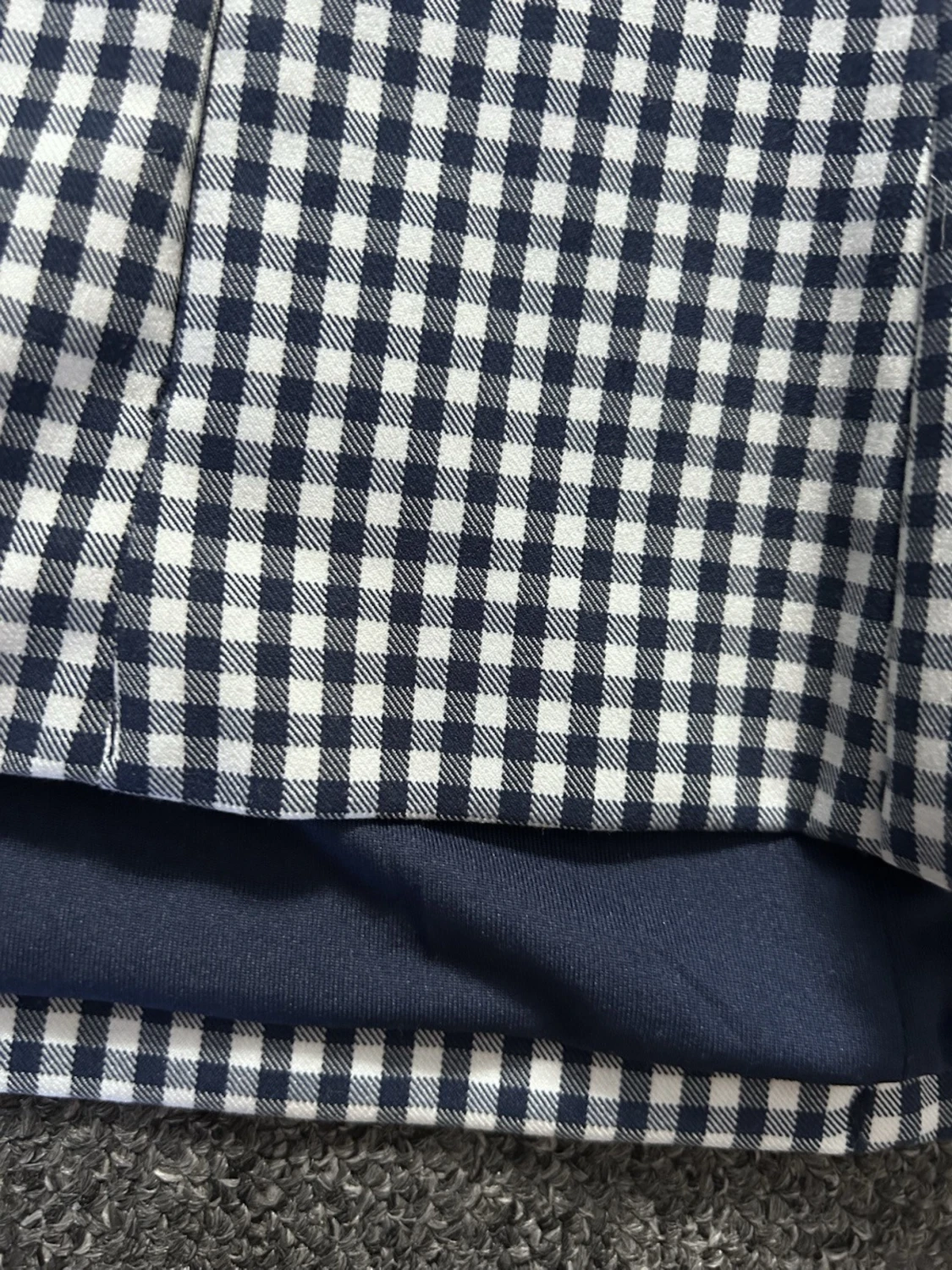 Rutig linnetopp med knyt - 3